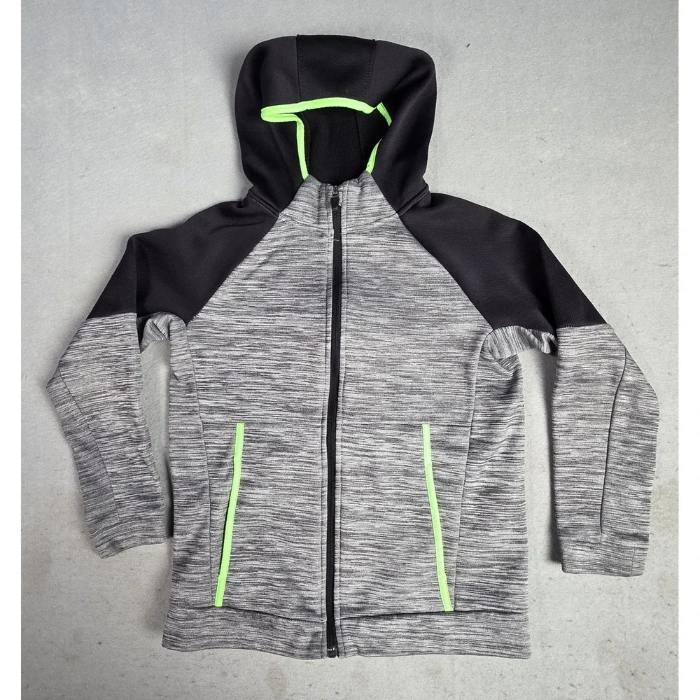 Lot of 2 Old Navy Boys Zip Up Hoodies LARGE 10/12 Full Zip Pockets Warm Fall